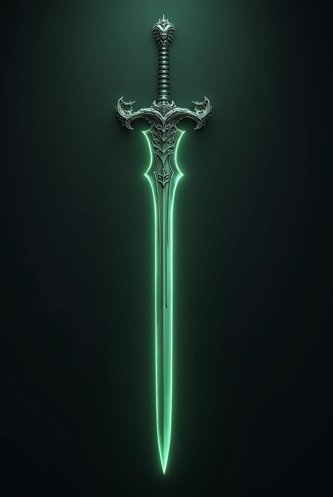 Creates a long, sharp-bladed sword, with a gleaming edge with a faint green glow and the guard with dragon details