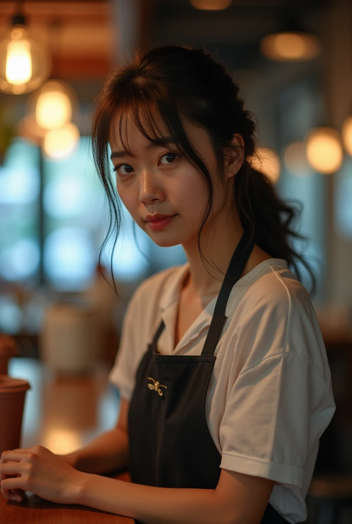 The cafe&#39;s manager is a mature Japanese woman in her 20s.、Mysterious look