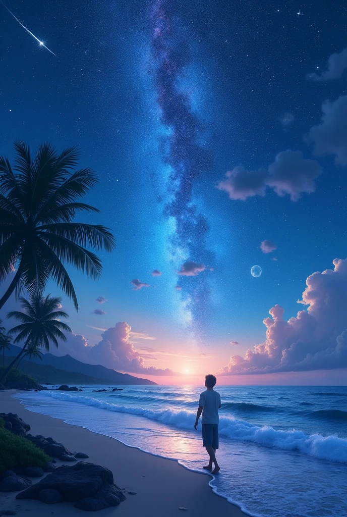 Starry night at the beach