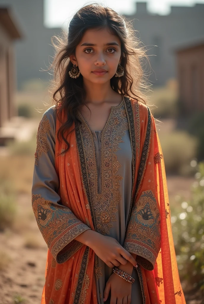 Pakistani girl standing