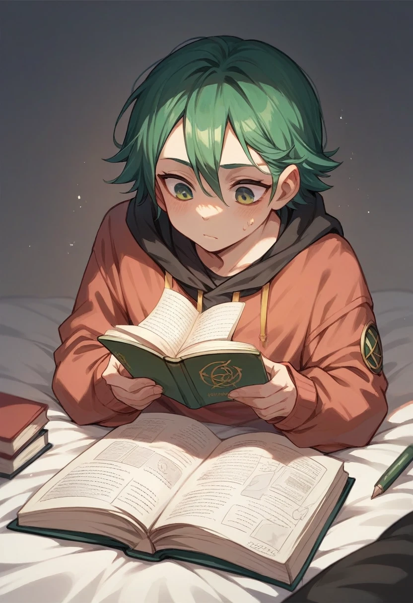 Loki reading.