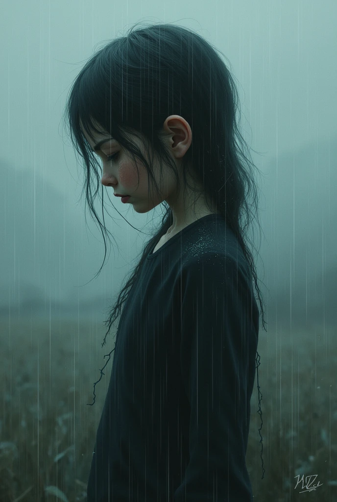 The girl who cried so much that she melted in the lonely, sad rain