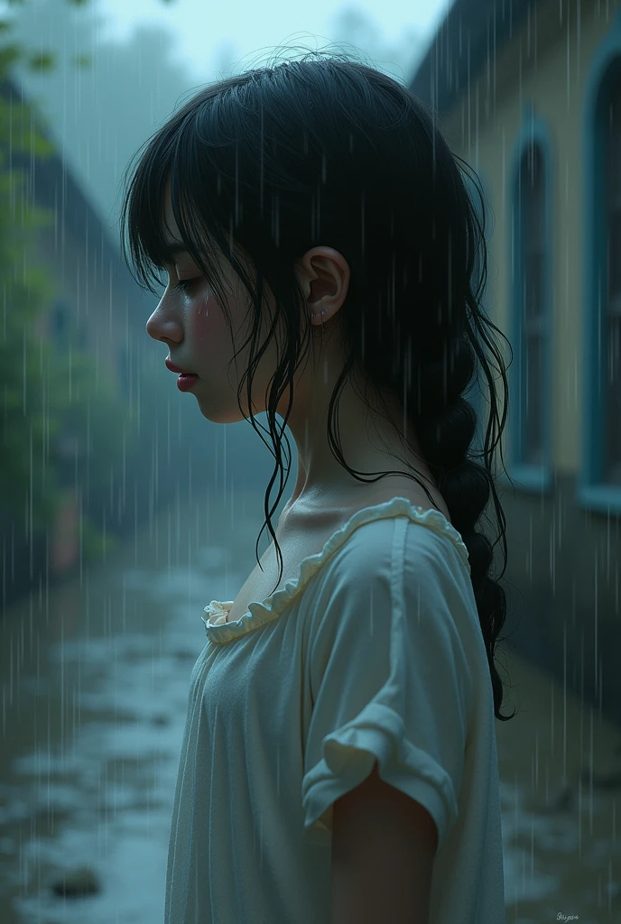 The girl who was crying so much that she melted in the rain