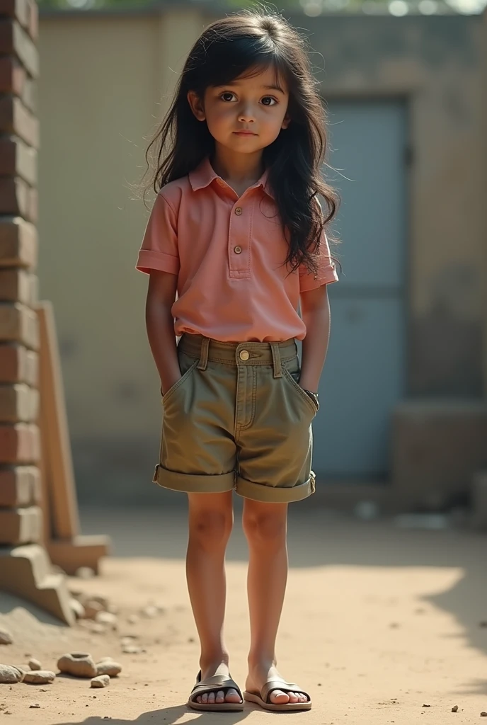 Pakistani girl very short pant wearing and standing