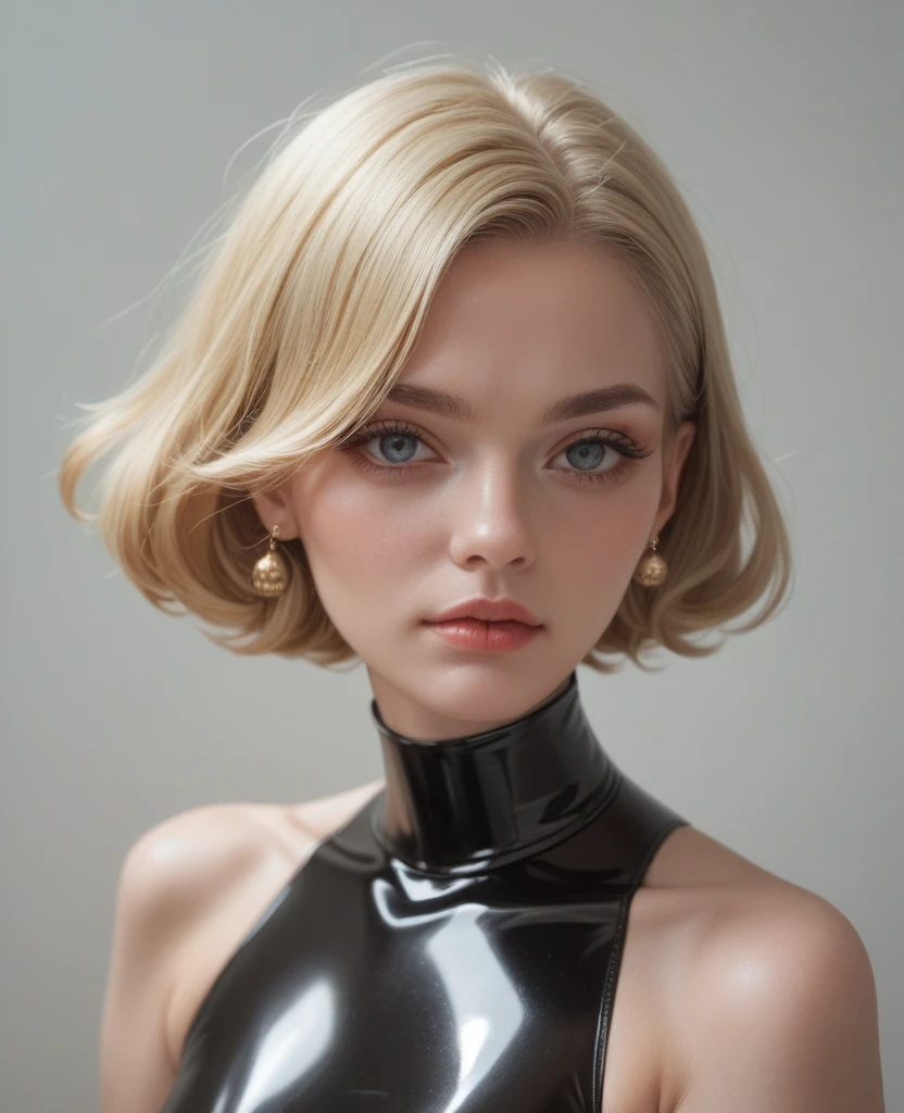 8--old nde girl with short hair, latex blanco, 8 year olful blonde girl