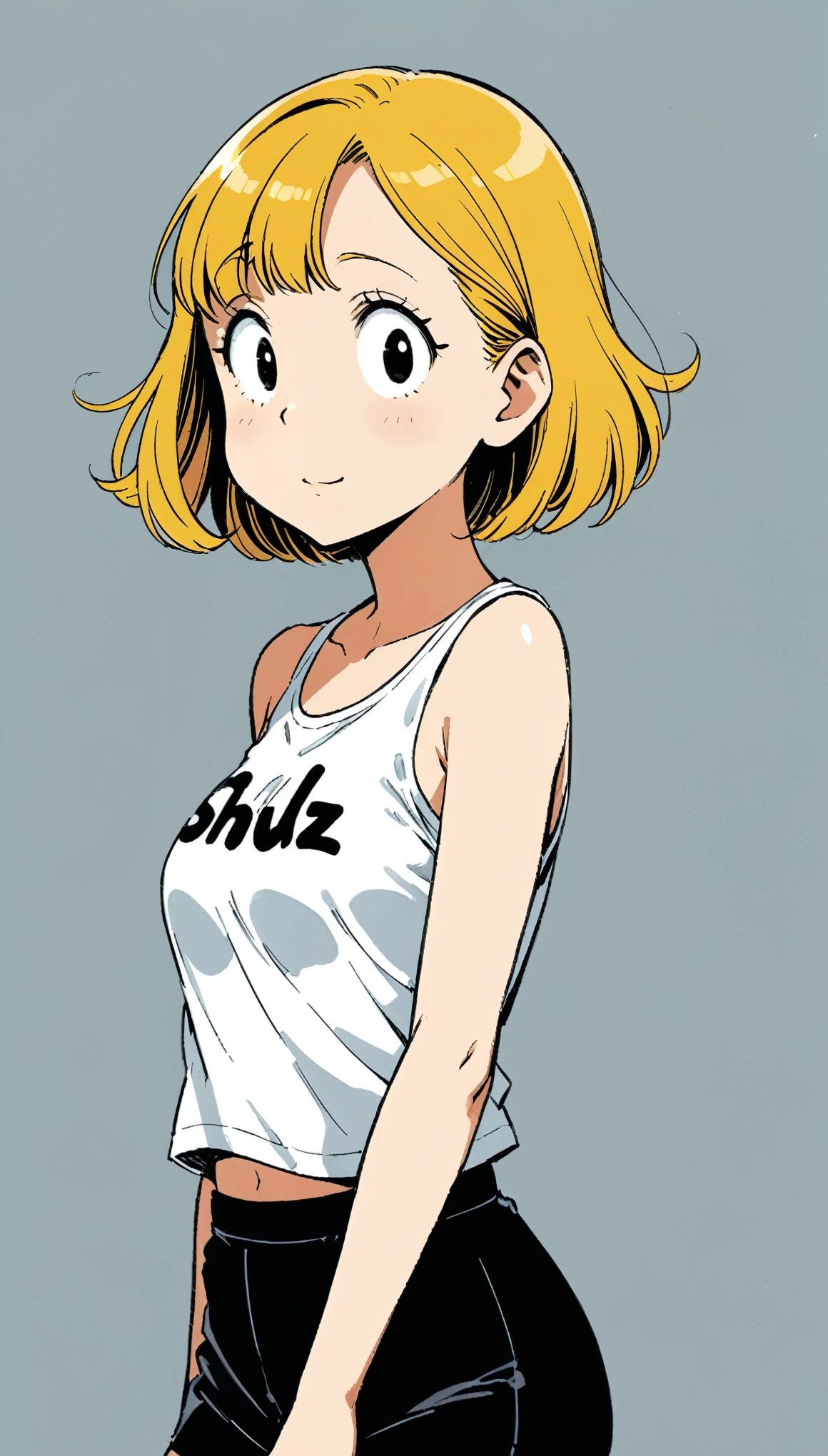 in style of Charles Schulz
1 girl,character concept design,half body,gravure_pose