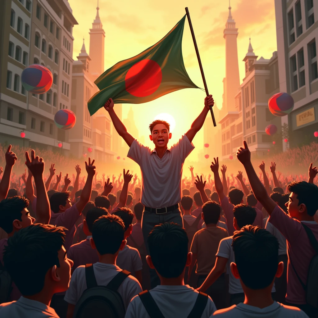 Finally the students of Bangladesh have gained their freedom from the darkness.