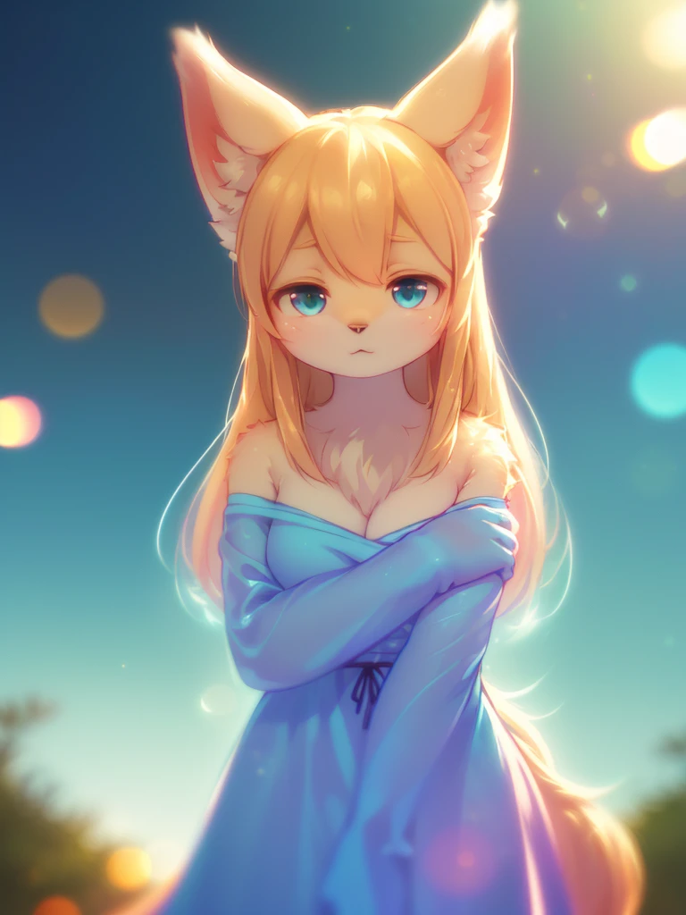 (Sumilux f1.4 24mm , low Latitude old color negative film , cross process , (bokeh), Long exposure , blur , flare, chromatic aberration , soft focus, (Shallow focus) , soft glow , Maximum aperture, high Key , Transparent depiction , Tyndall:1.2)  , Fluffy woman