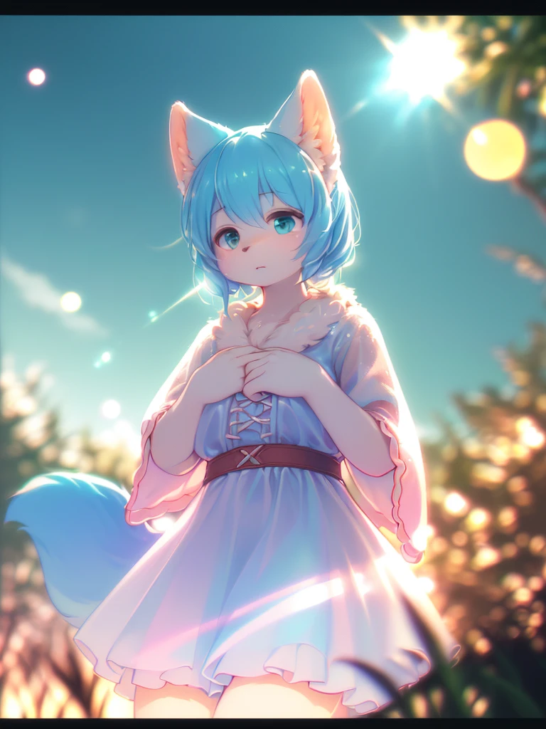 (Sumilux f1.4 24mm , low Latitude old color negative film , cross process , (bokeh), Long exposure , blur , flare, chromatic aberration , soft focus, (Shallow focus) , soft glow , Maximum aperture, high Key , Transparent depiction , Tyndall:1.2) , Fluffy woman