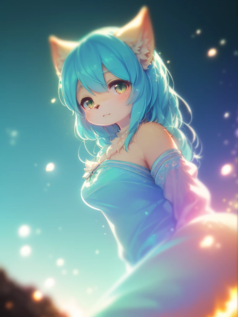 (Sumilux f1.4 24mm , low Latitude old color negative film , cross process , (bokeh), Long exposure , blur , flare, chromatic aberration , soft focus, (Shallow focus) , soft glow , Maximum aperture, high Key , Transparent depiction , Tyndall:1.2) , Fluffy woman