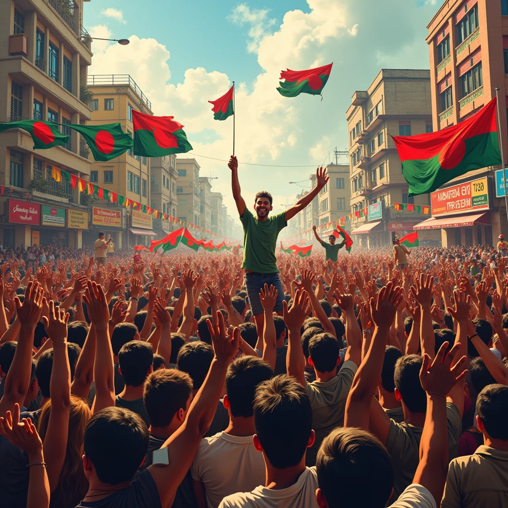 Finally the students and the people of Bangladesh have gained their freedom from the darkness.