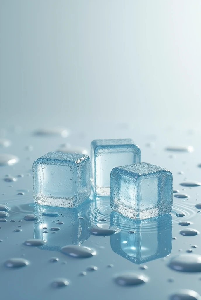 Ice cubes melt