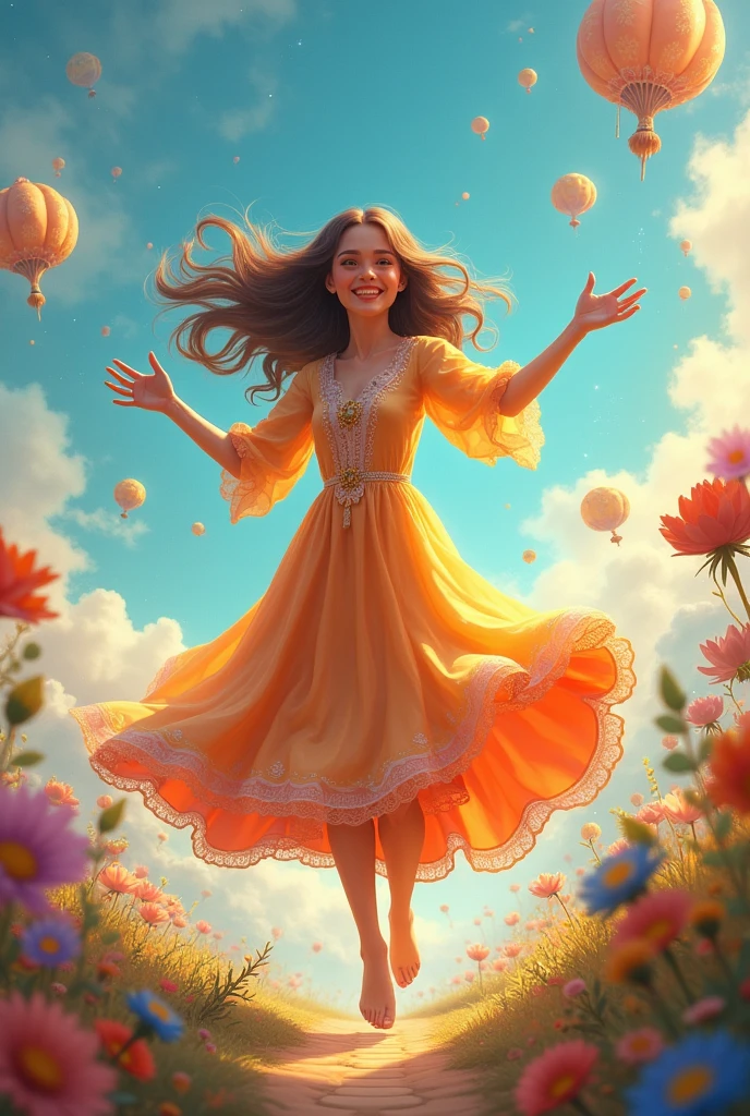 I want same girl more images in same dress but in joy land