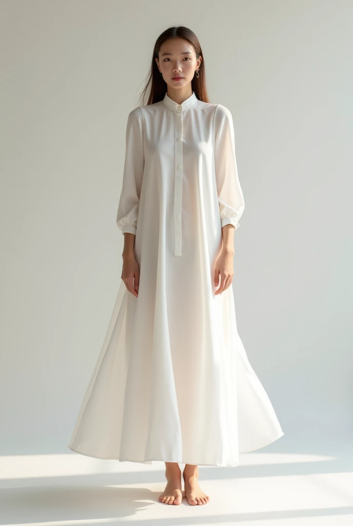 a white girl dress nothing above