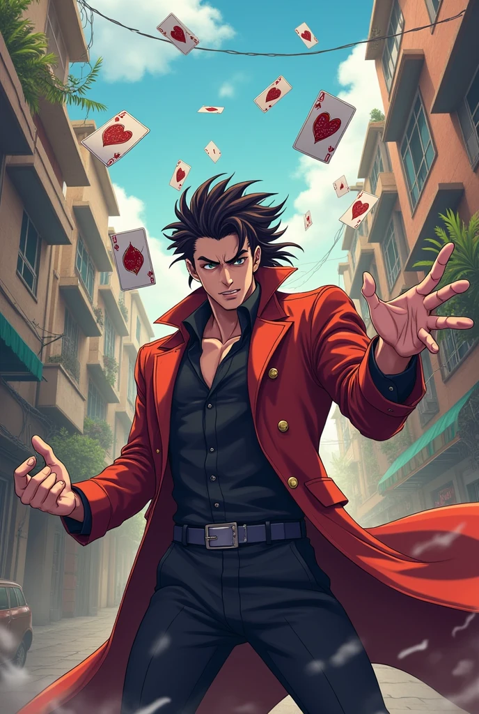 Anime Gambit trow anime cards on screen in the Philippines cards collector logo