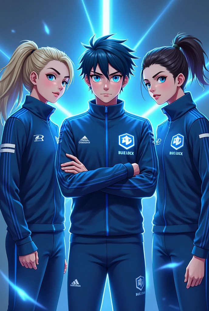 Blue lock character inviting rin,bachira and pablo cabasoz