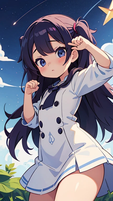 1girl, loli, curvy, cute, beautiful, unique design, celestial being, lewd pose, high quality, masterpiece