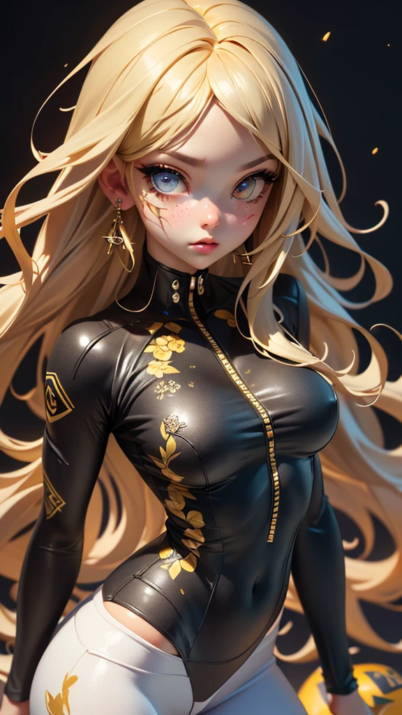 (((hyperrealistic))), (illustration), (((high resolution 32k))), (((32k))), (((extremely detailed))), (best illustration), (cute detailed eyes), (((best quality))), (((hyper detailed))), (artwork), (wallpaper), (((detailed face))), 1 girl, white wavy hair, Korean, heterochromatic eyes, small spots on eyes, loose white shirt, yoga pants, broad shoulders, long legs, tight abdomen, camel crotch, dynamic pose, (((showing the signs of clothing))), (((hyper detailed clothing))), (((highlighted colors))),