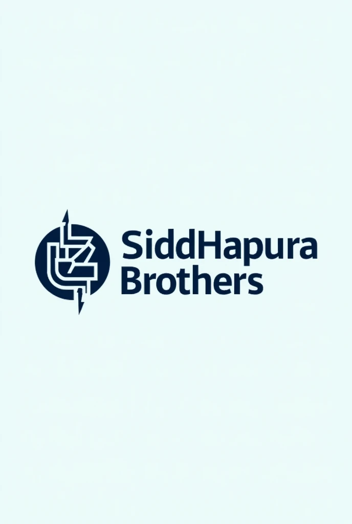 "siddhapura brothers" text brand logo , theme electric engineering, light background,