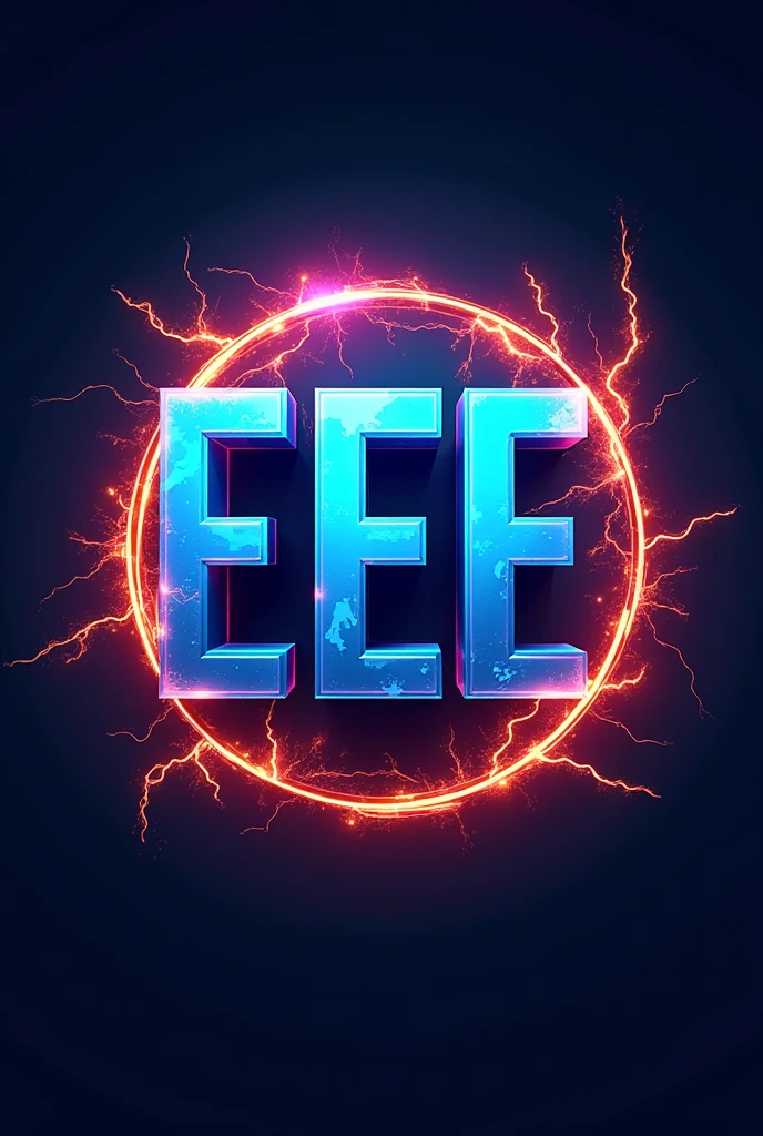 Design a rounded logo for Bold alphabet EEE department with thundering effect also with taglines EGS Pillay Poly as graphical letters 