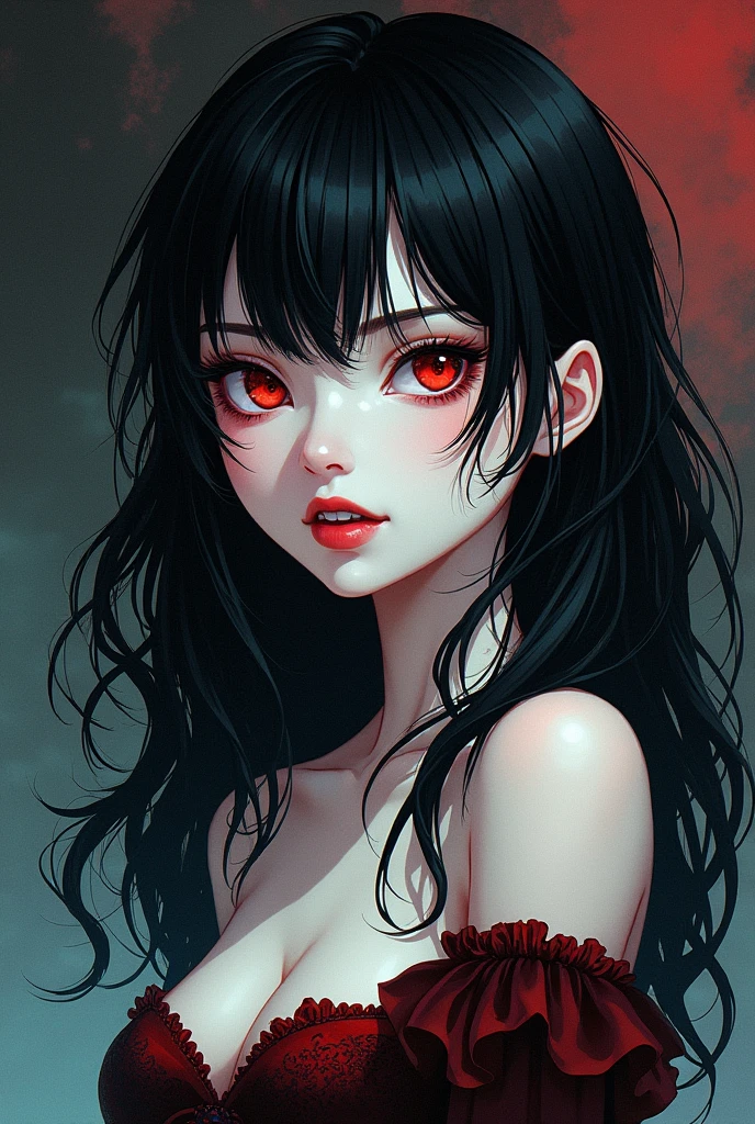Vampire girl in manga style