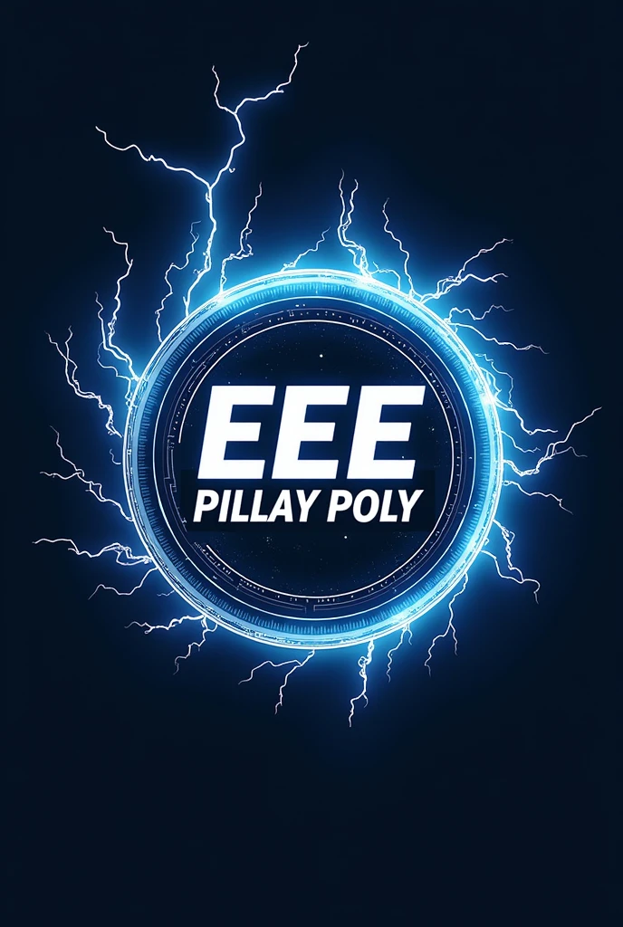 Design a rounded Emblem for EEE department with thundering effect also with taglines EGS Pillay Poly as graphical letters