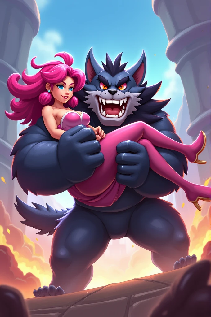 Fang of brawl stars carrying Janet of brawl stars 