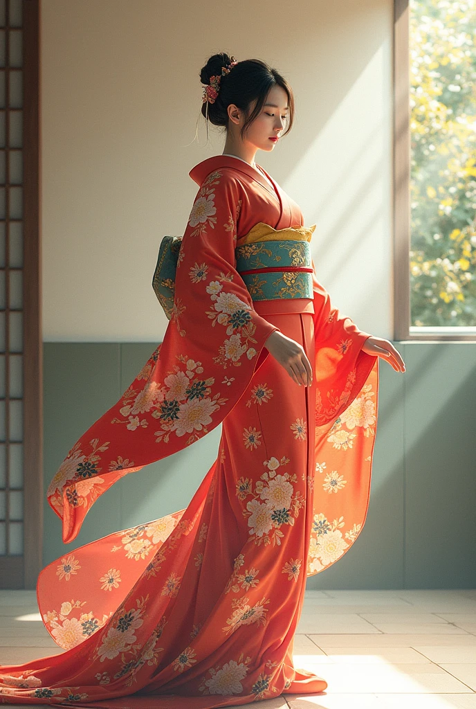 The beauty of Japanese kimono