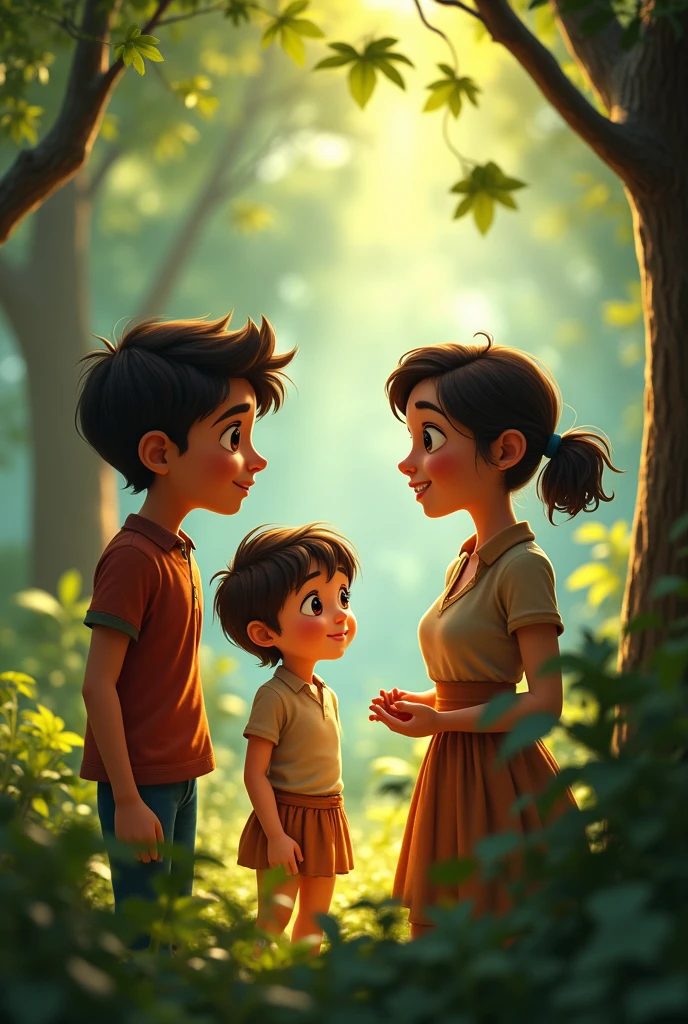Pedro and an inseparable friend, There was a girl named Laura, who loved telling stories and singing songs about the legends of the magical forest.