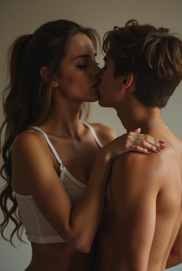 A girl being sexed by a boy