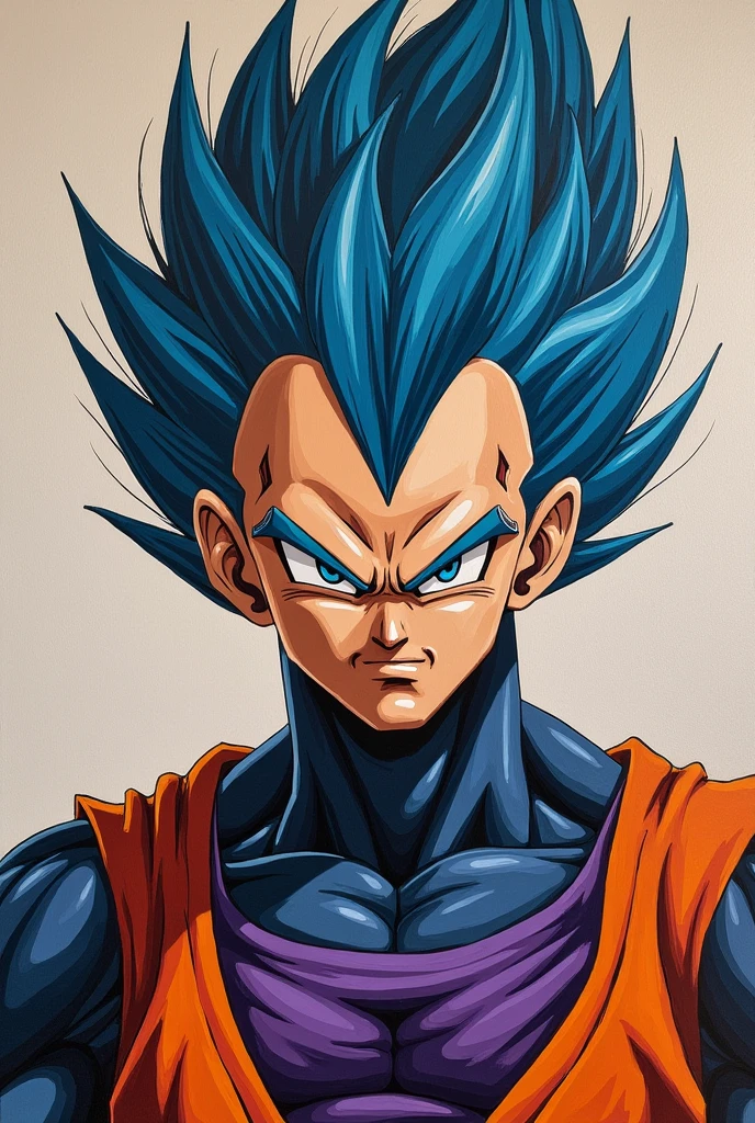 Full body, Vegeta from dragon ball, Expressive, 1980s, Detailed Face, Oil Painting, Heavy Strokes, By Jean Baptiste Monge, By Karol Bak, By Carne Griffiths, Masterpiece, Unreal Engine 3D; Symbolism, Colourful, Polished, Complex; UHD; D3D; 16K", Full Color Painting, Low Contrast, Soft Cinematic Light, Exposure Blend, Hdr, Front, 8k