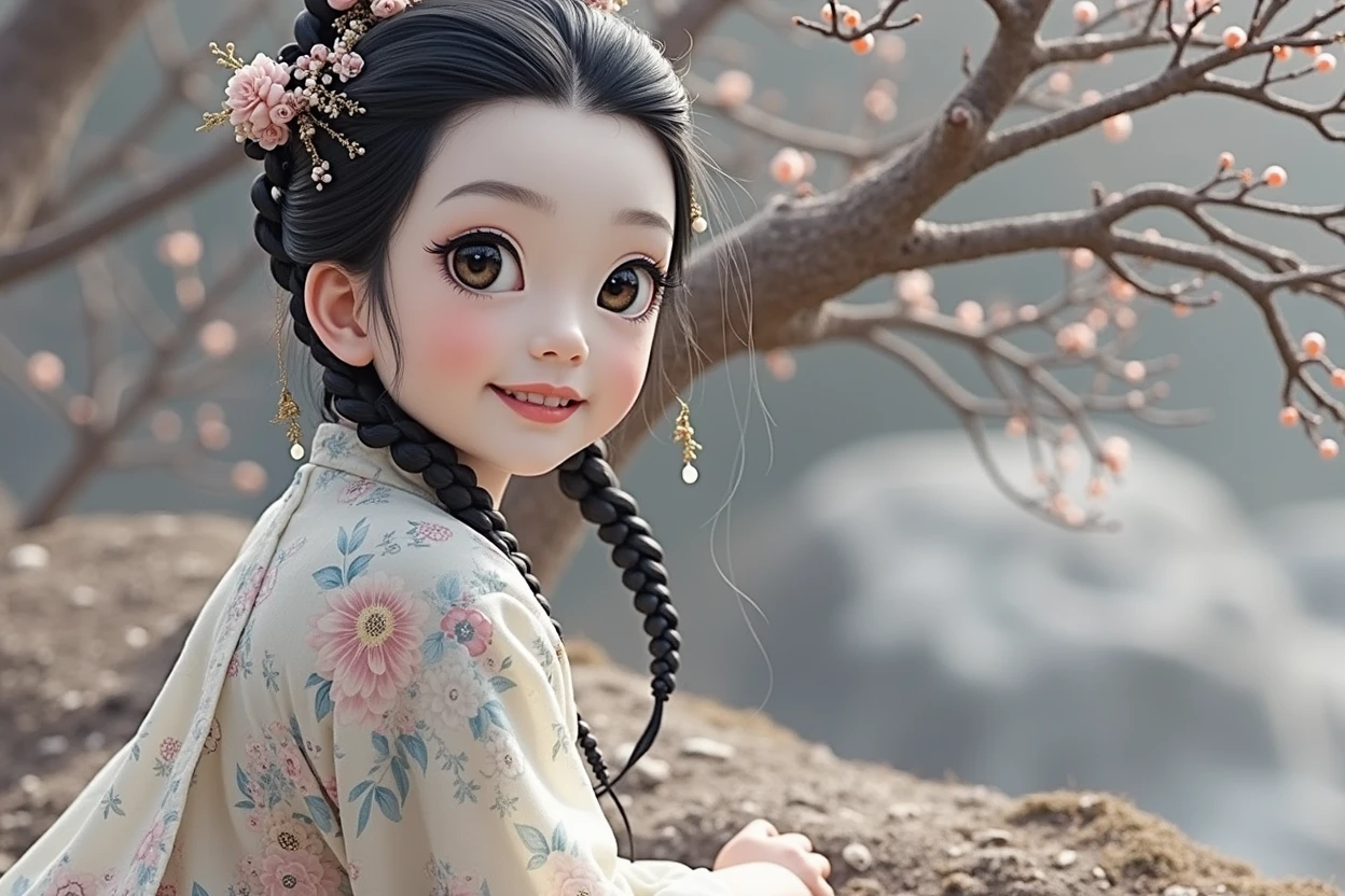 Song Dynasty Girl, wear men's clothes, búi tóc High, consultation, jade hairpin, Birth letter, High,