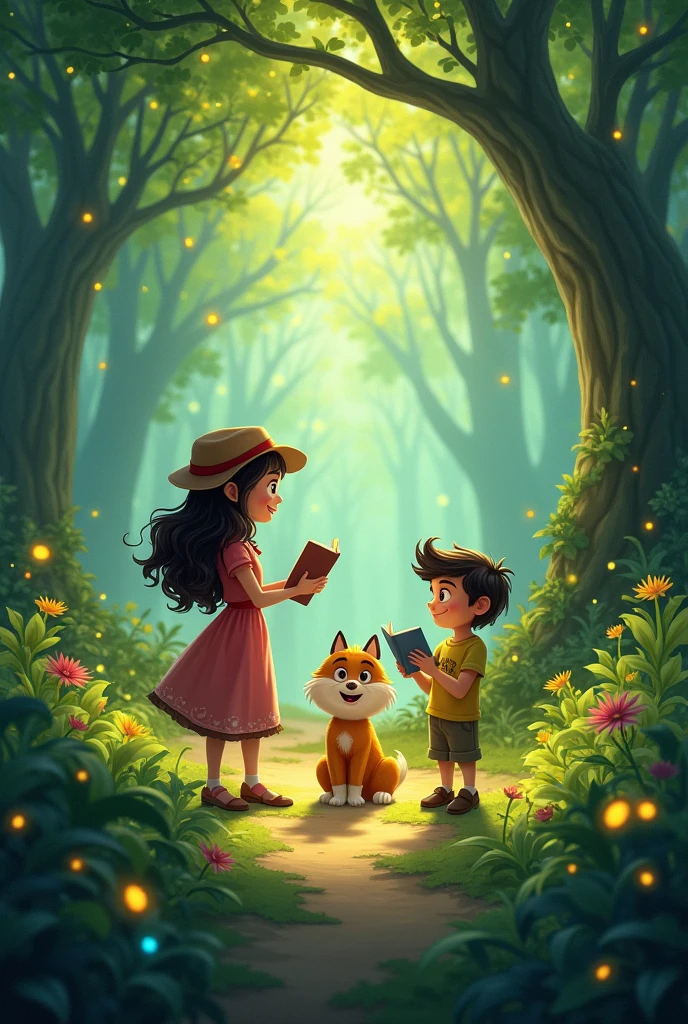 Pedro and an inseparable friend, There was a girl named Laura, who loved to tell stories and sing songs about the legends of the magical forest
Together, they hear the elders speak of the Garden of Wishes, a magical place where any wish became reality, more than anyone had been able to find.