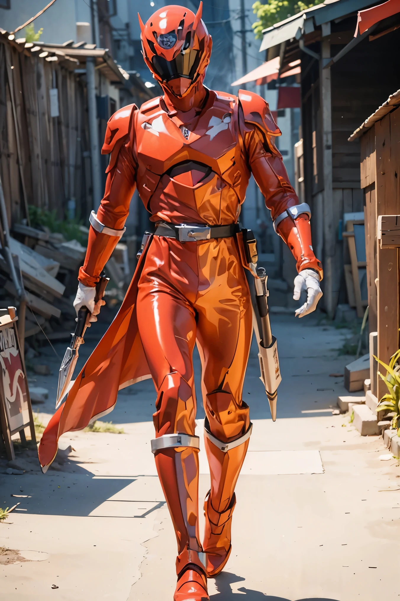 1 boy, white, full body, illustration, cinematic lighting, high resolution, best quality, ultra-detailed, masterpiece, power suit, power ranger, suit, spd, (golden ranger suit), gold details, dramatic pose, intense expression, heroic, dynamic lighting, volumetric fog, epic scale, dramatic shadows, highly detailed face, sharp focus, vibrant colors, photorealistic