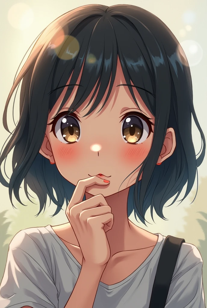 Image of thinking in anime format