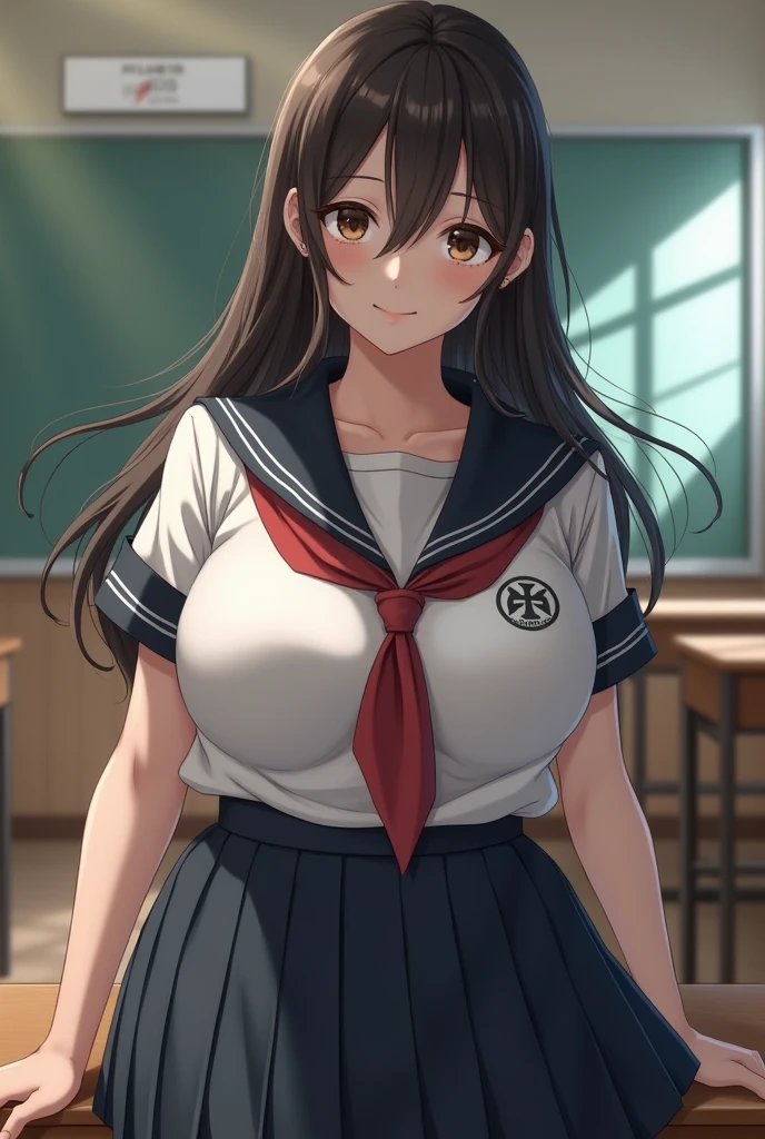 High school girl with full