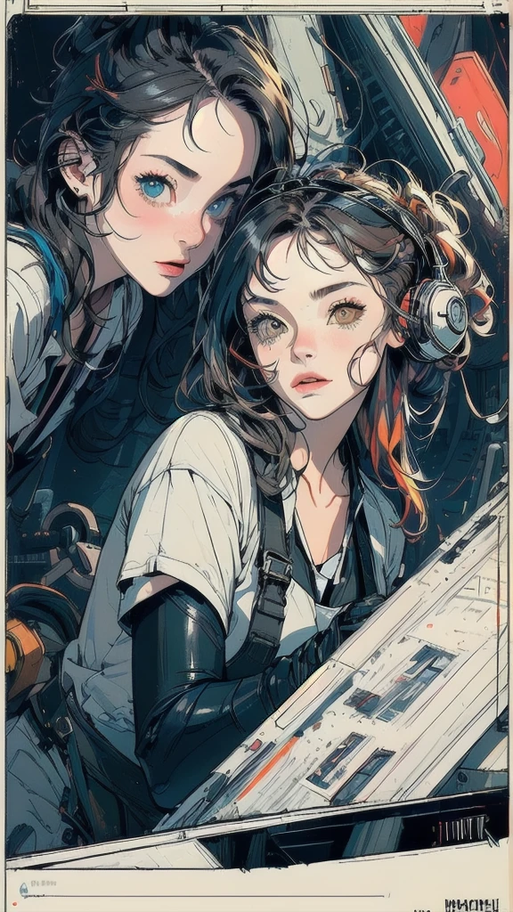 (((masterpiece, highest quality))),(((solo:1.2))),(((1girl:1.2))),32k wallpaper, very detailed, poster, vintage science fiction,(((((geometric cinematic movie poster))))), (bauhaus), shape,(((abstract))),(mid century modern),movie poster,(((((portfolio))))),(((((Close-up))))),(((((bust up))))),((((more various angle)))),(((highlight))),((((heterochromia)))),(((complete. detailed face))),(((Extremely talented))),(((((most complecated machine))))),(((((unlimited mechanic Workaholic))))),(((Absolutely detailed Mighty machines background))),((((phenomenal dynamic poses))))