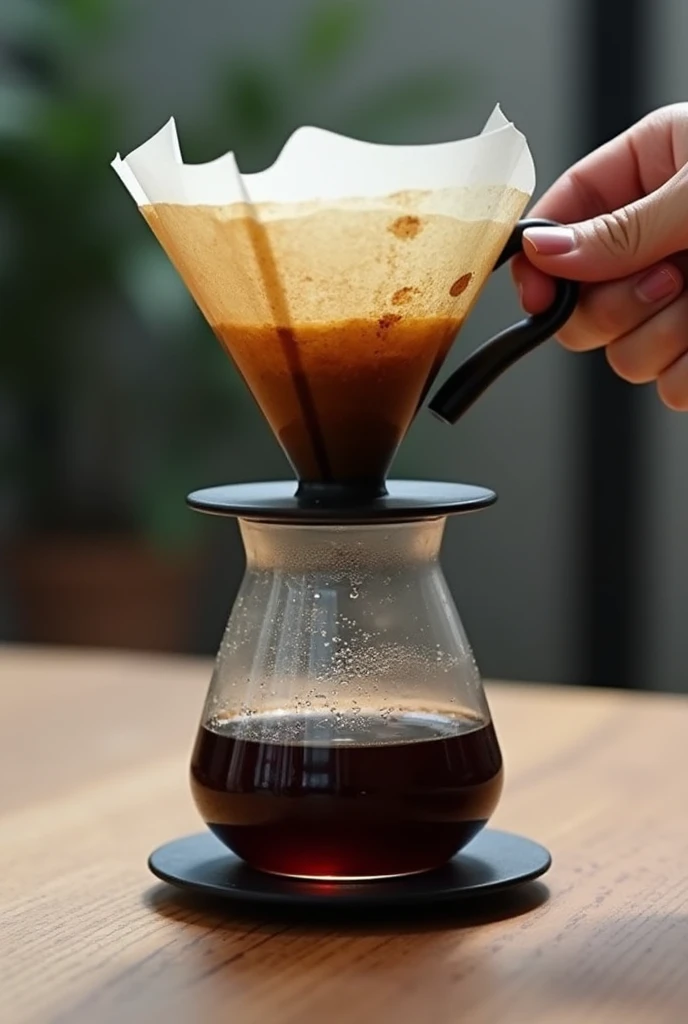 I need a coffee dripper has twist design. Like Hario V60 as sample. 
Made in glasses. Has rubber base and can be removable and in black color.
has paper filter on the top.
No need the traditional dripping base.
The whole design looks like Chemex dripper combine with Hario V60 dripper.
For the vessel, I need it in double walled glasses. Looks like the dripping water bottle. In twist design also.
The vessel needs to be design in avoid the slip.
I needed the whole thing is useful and pretty.

