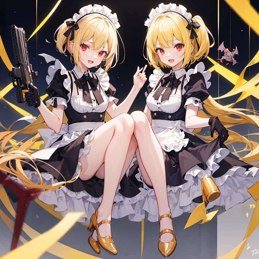 tottering, tomoe mami, big breast, torn clothes, frilly, closed eyes, :o, white panties, dirty, bleed, blonde hair, drill hair, head back, lightning, (see-through:1.1) white bras, (multiple views : from front, from below), multiple layers