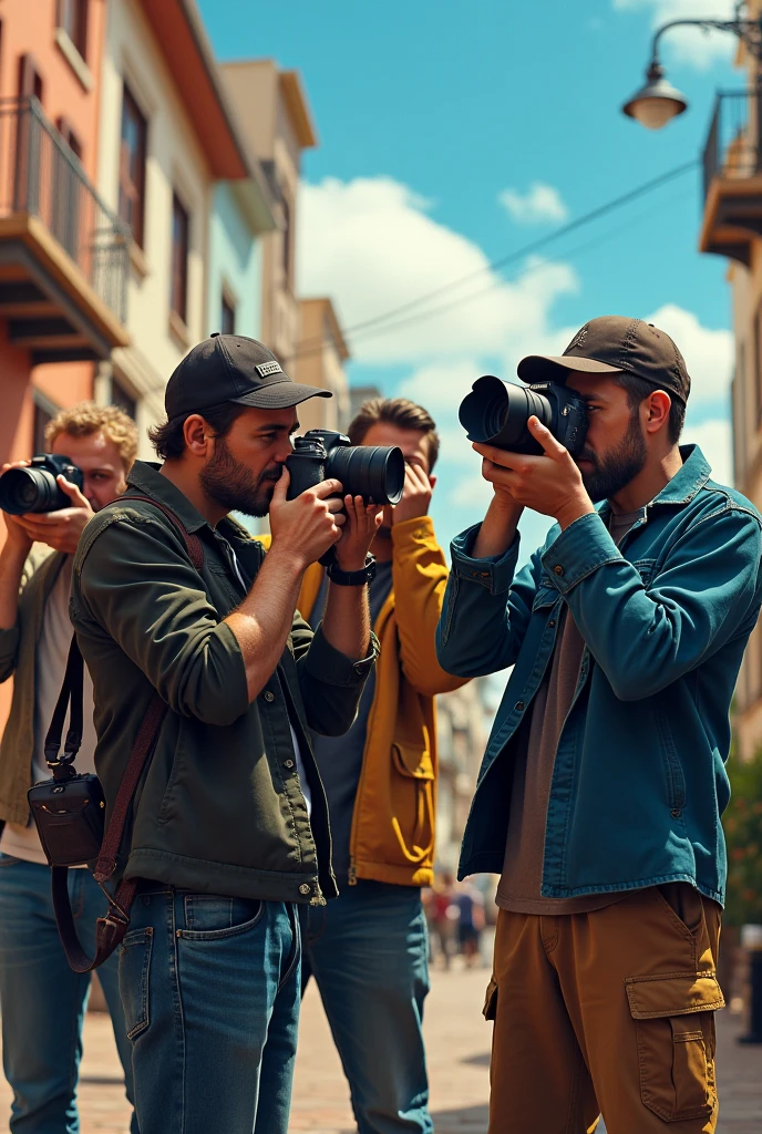 Four photographers are competing in a photography contest.