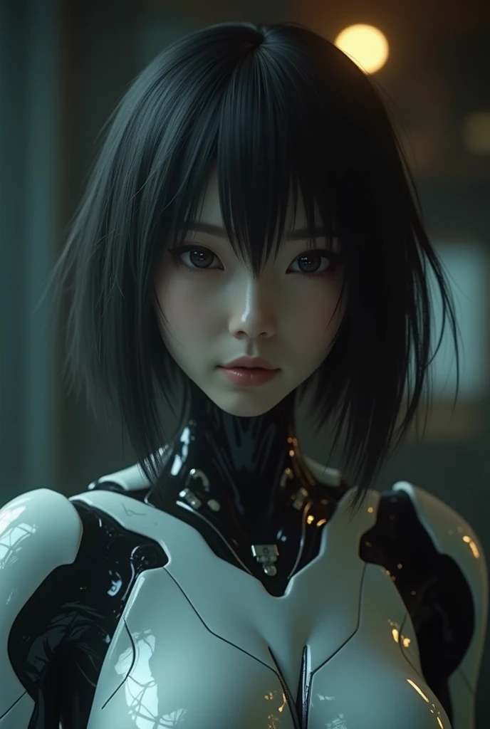 generate AI Hoshino from oshi no ko death or stab scene from a cctv standpoint or pov, ultrarealistic, realistic, 4k quality, textured skin