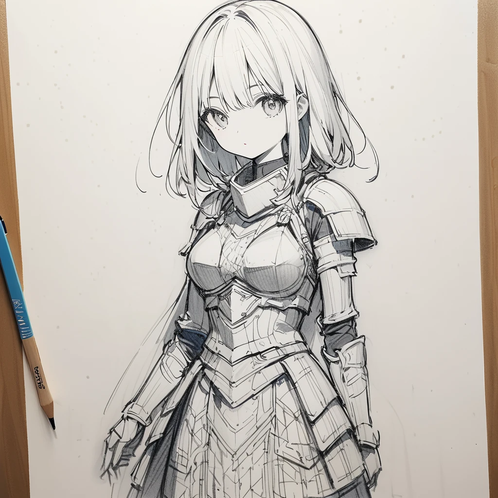 1 ,Line drawing,monochrome,(sketch:1.5、pattern、pencil drawing:1.5、board:1.5),board,traditional media, Armored Tank