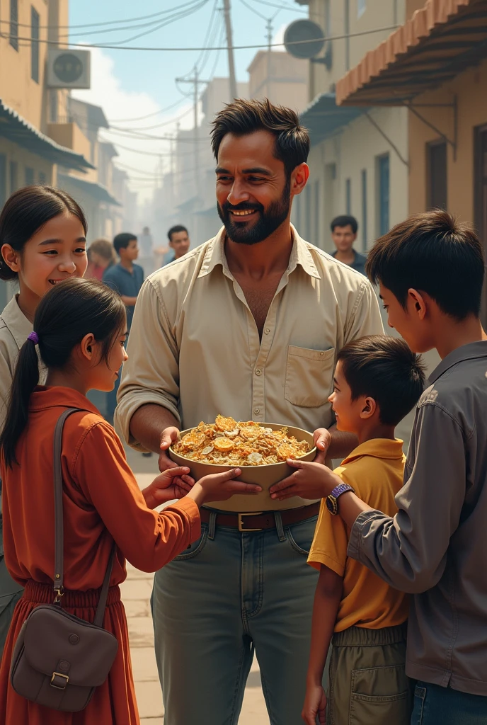 Man gave money to four people