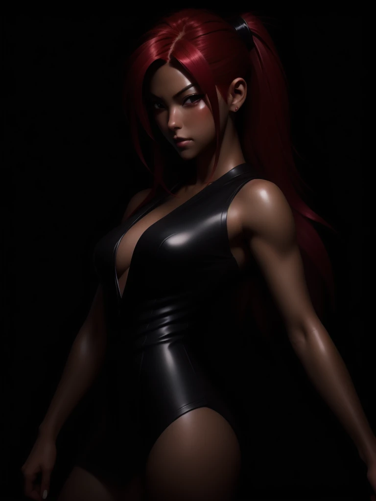 real girl with katana sword on dark background, Red hair and artgerm, badass anime 8k, anime illustration, 4k anime style, epic digital art illustration, ross tran 8k, art germs and ross draw, best art station fanart, sexy body,, wet, very high quality, very detailed, detailed skin, detailed face, detailed body, beautiful, very realistic.