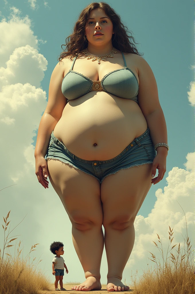 1 cm boy and 1000 cm girl with big boobs