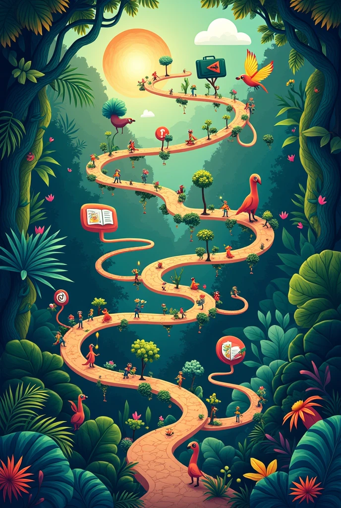 The process of communication flow chart jungles style