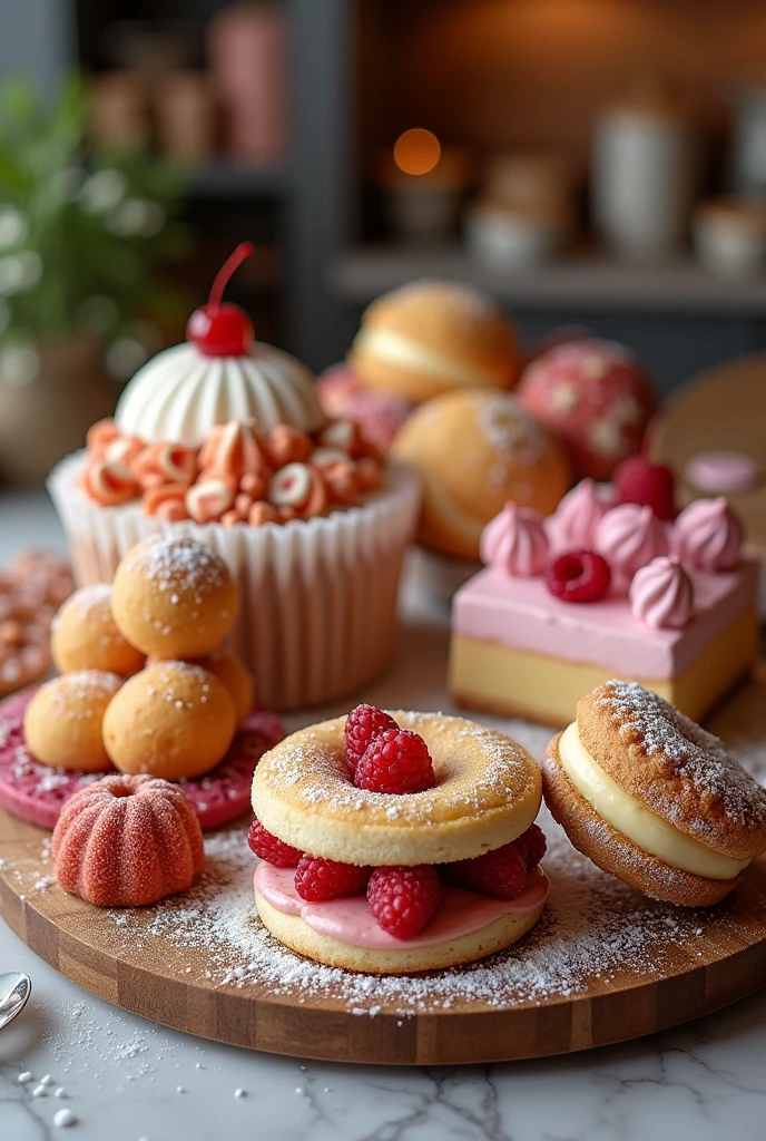 Create images for Facebook cover page about food and sweets 