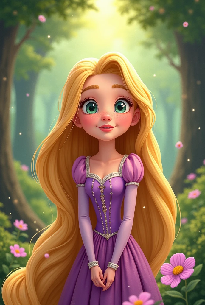 A beautiful cartoon of repunzel