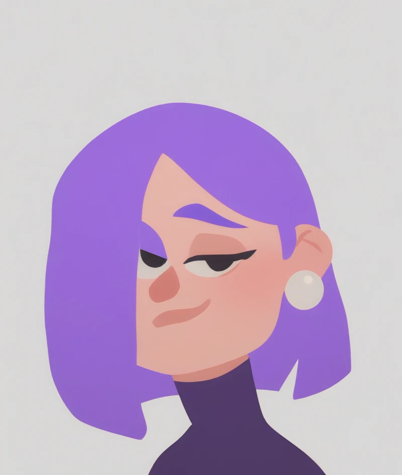 score_9, score_8_up, score_7_up, score_6_up, 1girl, solo, sexy, Lily, LilyDuolingo, girl, light purple hair, hair over one eye, purple nails, thin body, , Girl with a Pearl Earring,
(vector art:0.5)