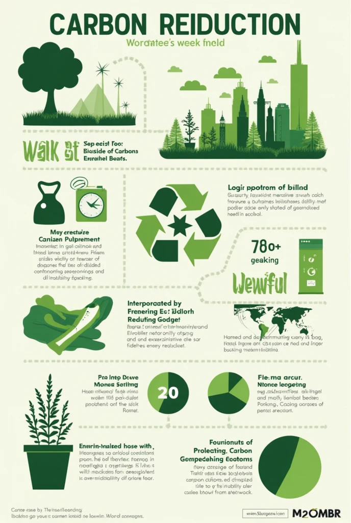 create me an enviromental infographic in english about carbon reduction project